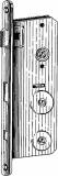 TOILET LOCK MORTISE W/O STRIKE, PLATE BRASS LEFT HAND #3596