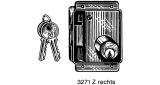 LOCK CABINET W/CYLINDER #3271Z, DOOR TH 20MM BACKSET 20MM LEFT