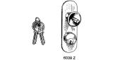 LOCK CABINET W/CYLINDER #6039Z, KNOB PLATE W:30MM LEFT