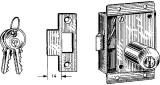 LOCK CABINET W/CYLINDER & ROSE, DOOR THICK 20MM LEFT #3710Z