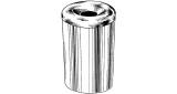 BUCKET WASTE W/FIRE RING, 15 LTR SCHWEPPER #7947N