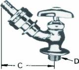 SILL-COCK WITH SNAP ON HOSE, COUPLING 13(1/2)