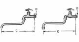 FAUCET WALL W/UNDERSIDE SWIVEL, SPOUT 20(3/4)