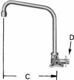 FAUCET WALL RIGHT HAND W/HIGH, SWIVEL SPOUT & AERATOR 13(1/2)