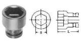 SOCKET FOR IMPACT WRENCH, 9.5MM/SQ DR. X 6MM