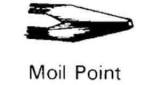CHISEL MOIL POINT ROUND SHANK, FOR PNEUMATIC CHIPPING HAMMER