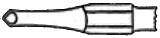 CHISEL TRIANGLE CROSS CUT, #850-27B FOR CHISEL & CHIPPER 