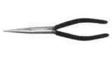 PLIER LONG NEEDLE NOSE, PLASTIC COVERED HANDLE 125MM