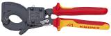 CUTTER CABLE INSULATED RATCHET, 2-STAGE 250MM CAPACITY-32MM