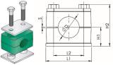 CLAMP TUBE POLYPROPYLENE, W/WELD PLATE STANDARD 6MM 