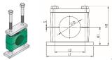 CLAMP TUBE POLYPROPYLENE, W/WELD PLATE HEAVY 6MM 