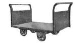 TRUCK PLATFORM STEEL 2-HANDLE, WITH 4 SOLID TIRES 500X750MM