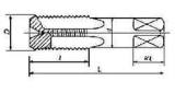 TAP STRAIGHT FOR STRAIGHT PIPE, THREAD G1/16X28T CARBON STEEL