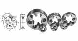 DIE ROUND ADJ METRIC FINE, M1XP0.2XOD16MM CARBON STEEL