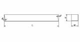 TOOL BIT SQUARE HSS 5X50MM