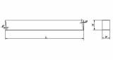 TOOL BIT RECTANGULAR FLAT HSS, 6X10X160MM