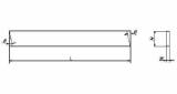 TOOL BIT RECTANGULAR PLATE HSS, 3X12X160MM