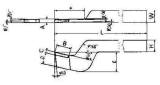 TOOL BIT TIP WELDED HSS, PARTING-16 16X16X180MM