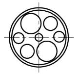 SLEEVE ADAPTER FOR TEMPERATURE, CALIBRATOR OD28MM 7BORE 4 SIZE 