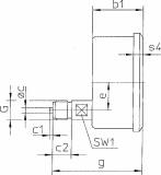 GAUGE PRESSURE GLYCERINE REAR, DIRECT -1-1.5BAR 63MM G1/4"