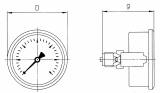 GAUGE PRESSURE GLYCERINE REAR, U-CLAMP -1-1.5BAR 63MM G1/4"