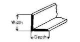 STEEL UNEQUAL ANGLE HOT-ROLLED, 65X50X5MM 5.5MTR