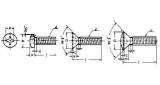 SCREW MACHINE CROSS-RECESSED, HEAD WITH FURTHER DETAIL 
