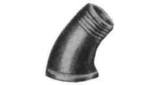 ELBOW STREET MALLEABLE CAST, IRON GALV 45DEG 1/8