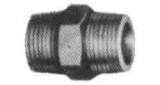 NIPPLE HEXAGON MALLEABLE CAST, IRON GALV 1/8
