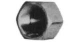 CAP HEXAGON STAINLESS STEEL, 1/8 THREADED