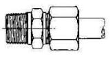 CONNECTOR COMPRESSION STEEL, 4MMXPT1/8 400KG