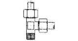 RUN TEE MALE COMPRESSION STEEL, 4MMXPT1/8 400KG