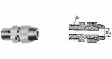 HALF UNION FLARED BRASS, STRAIGHT THREAD 6MM X PF1/8
