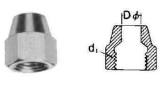 NUT FLARED BRASS, 6MM X UNF7/16 20THREAD