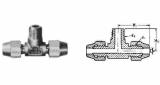 TEE FLARED MALE END BRASS, 6MMXPT1/8