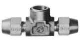 TEE FLARED FEMALE END BRASS, 6MMXPT1/8