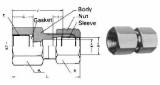 COUPLING FEMALE FLARELESS, BRASS 4MMXPT1/4