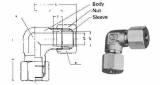UNION ELBOW FLARELESS BRASS, 4MMXPF1/8
