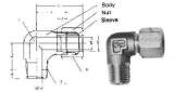 ELBOW MALE FLARELESS BRASS, 4MMXPT1/8