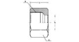 NUT BRASS FOR FLARELESS TUBE, FITTING 4MM