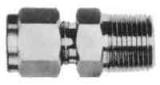 CONNECTOR MALE STAINLESS STEEL, FLARELESS 6MMXPT1/8