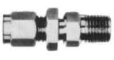 CONNECTOR BULKHEAD MALE, STAINLESS FLARELESS 6MMXPT1/8
