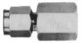 CONNECTOR FEMALE FLARELESS, STAINLESS STEEL 6MMXPF1/8