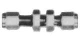 UNION BULKHEAD STAINLESS STEEL, FLARELESS 6MM