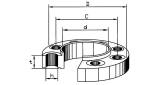 FLANGE CARBON STEEL SLIP ON, RAISED FACE DIN86029 PN10 10MM