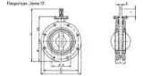 VALVE BUTTERFLY CAST IRON DIN, FLANGED TYPE #55 PN6 50MM
