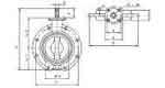 VALVE BUTTERFLY CAST IRON DIN, MONO FLANGED #56 PN6 50MM