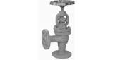ANGLE VALVE DIN CARBON STEEL, FLANGED PN25/40 #418 15MM