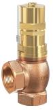 VALVE OVERFLOW RED BRASS DIN, #618T 3/8" W/TEFLON GASKET 