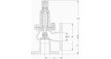OVER FLOW VALVE DIN BRONZE, FLANGED END ANGLE #524 DN 15
